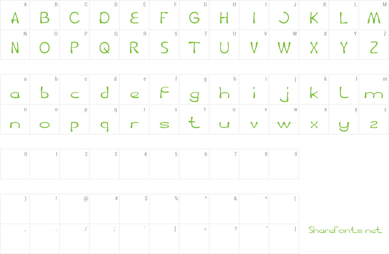 Font Fruit Vegetable preview